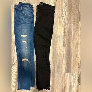 Two pairs of size 27/4 Abercrombie jeans women